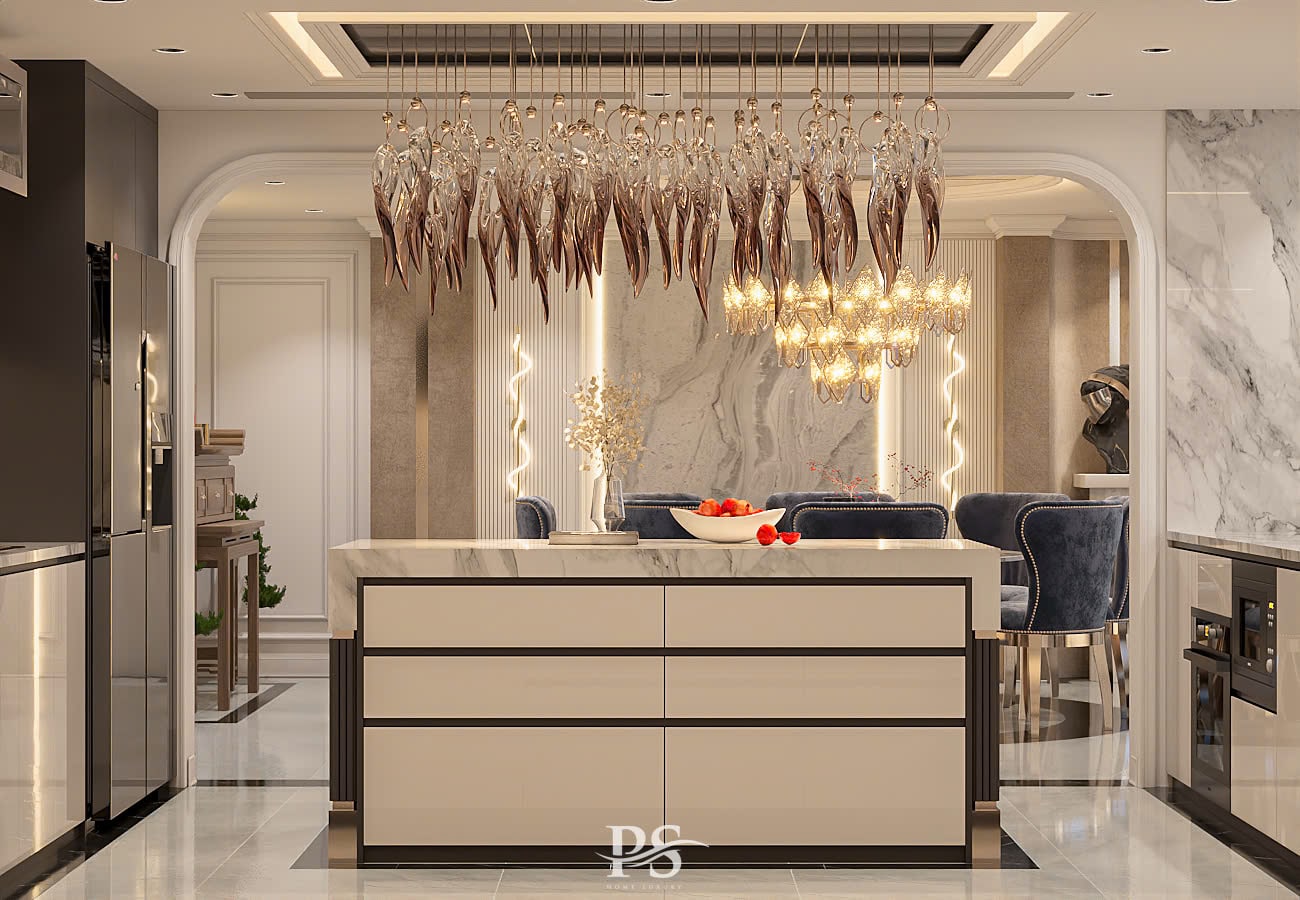 thiết kế nội thất nhà phố tân cổ điển