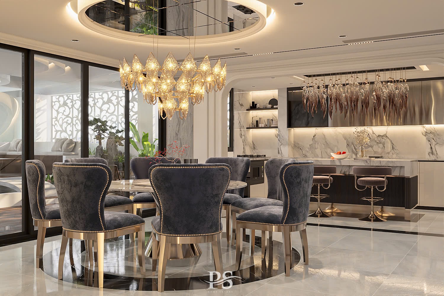 thiết kế nội thất nhà phố tân cổ điển