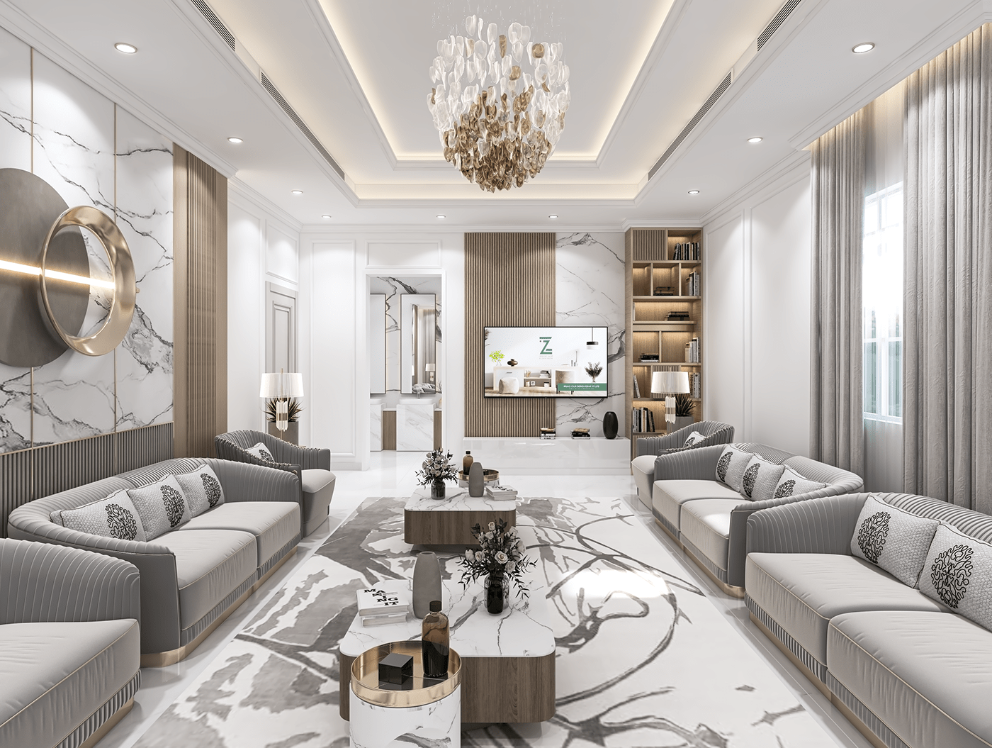 thiết kế nội thất phòng khách