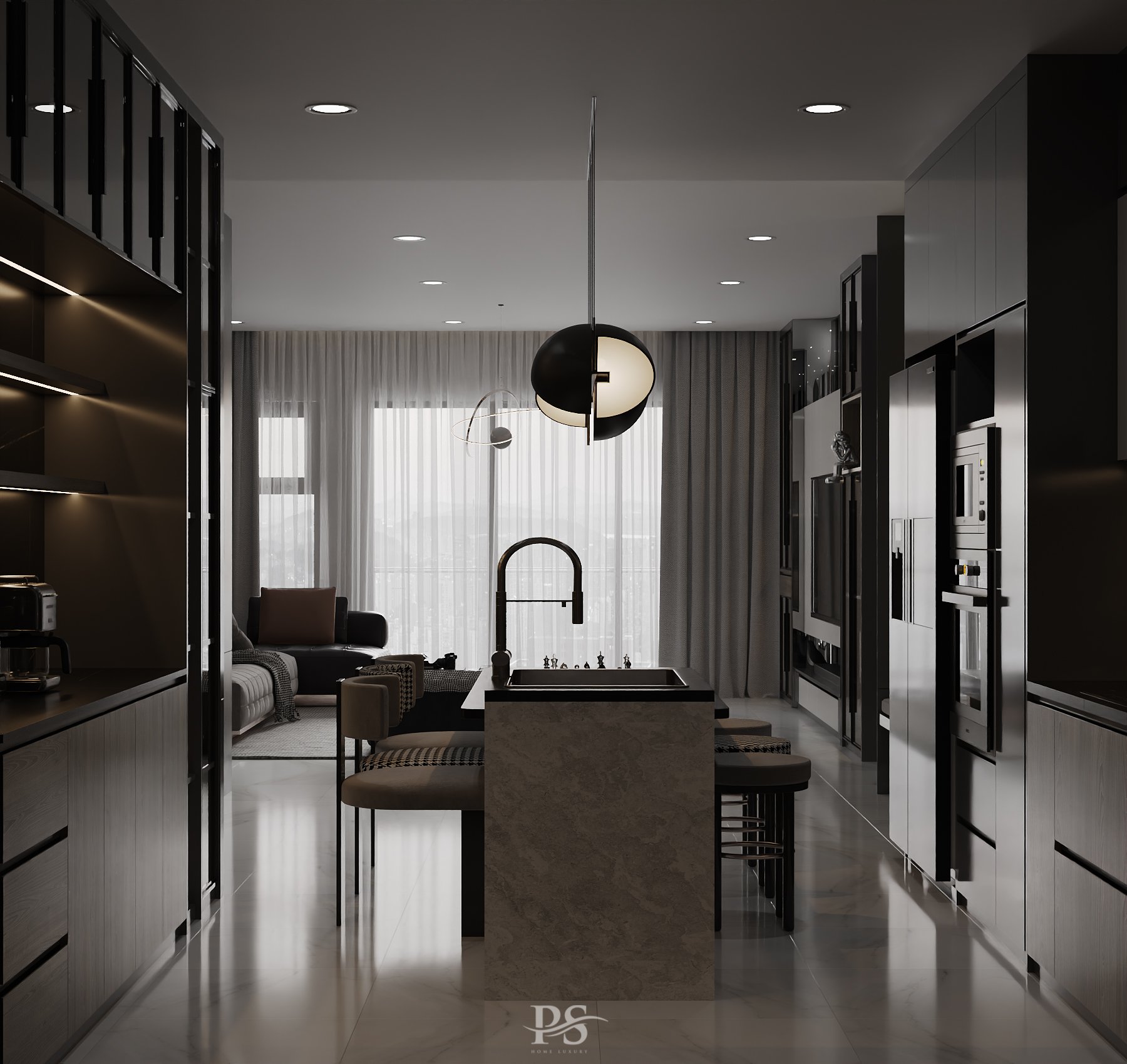 thiết kế nội thất căn hộ Diamond Brilliant Celadon City
