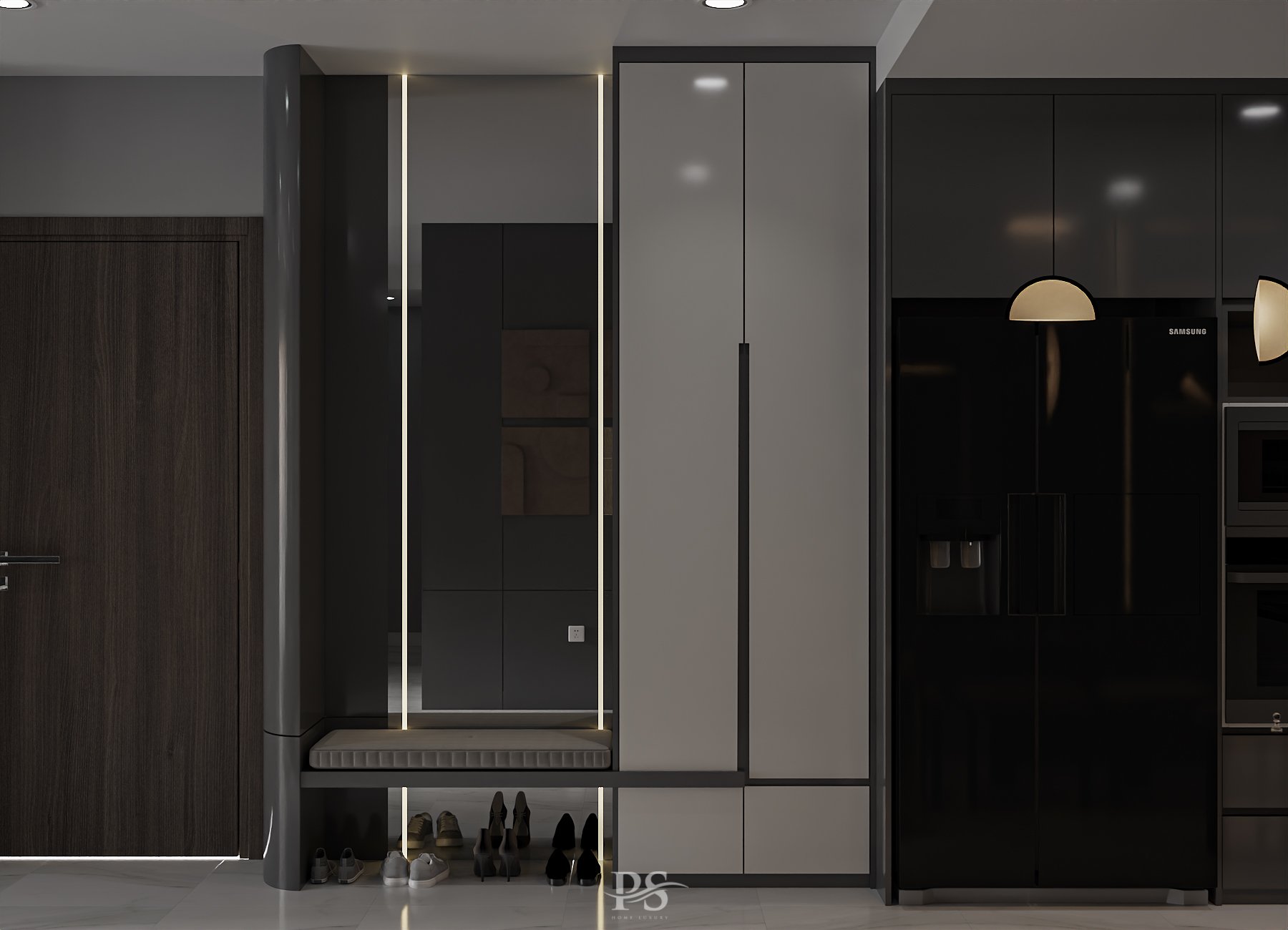 thiết kế nội thất căn hộ Diamond Brilliant Celadon City
