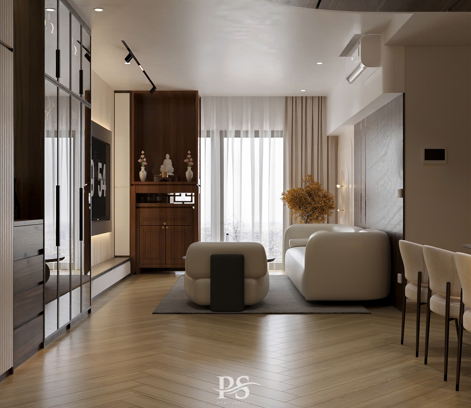 thiết kế nội thất căn hộ Diamond Brilliant