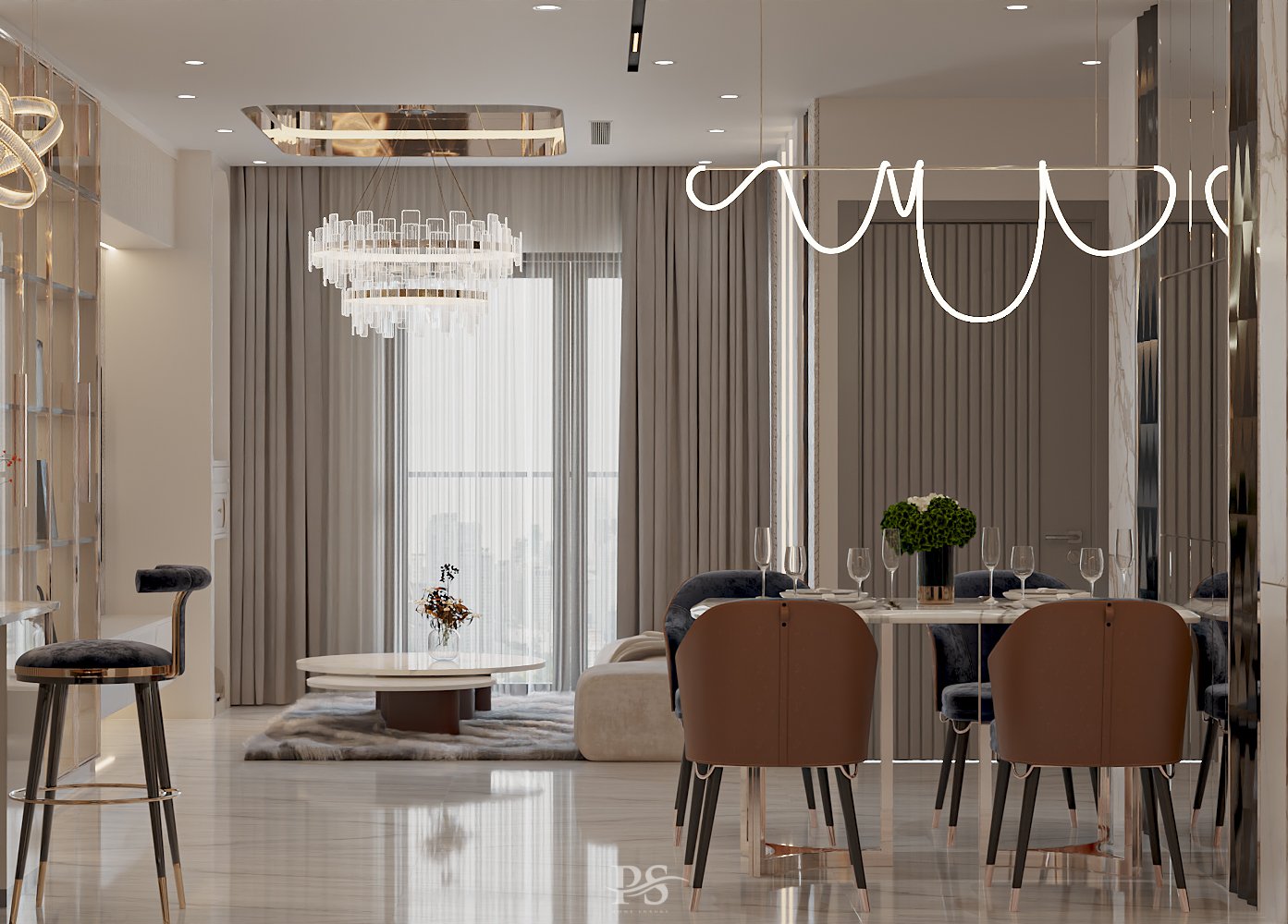 thiết kế nội thất căn hộ hà đô centrosa