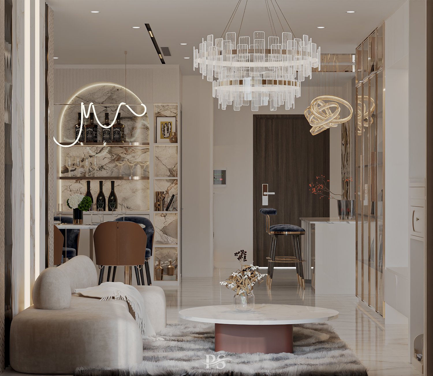 thiết kế nội thất căn hộ hà đô centrosa