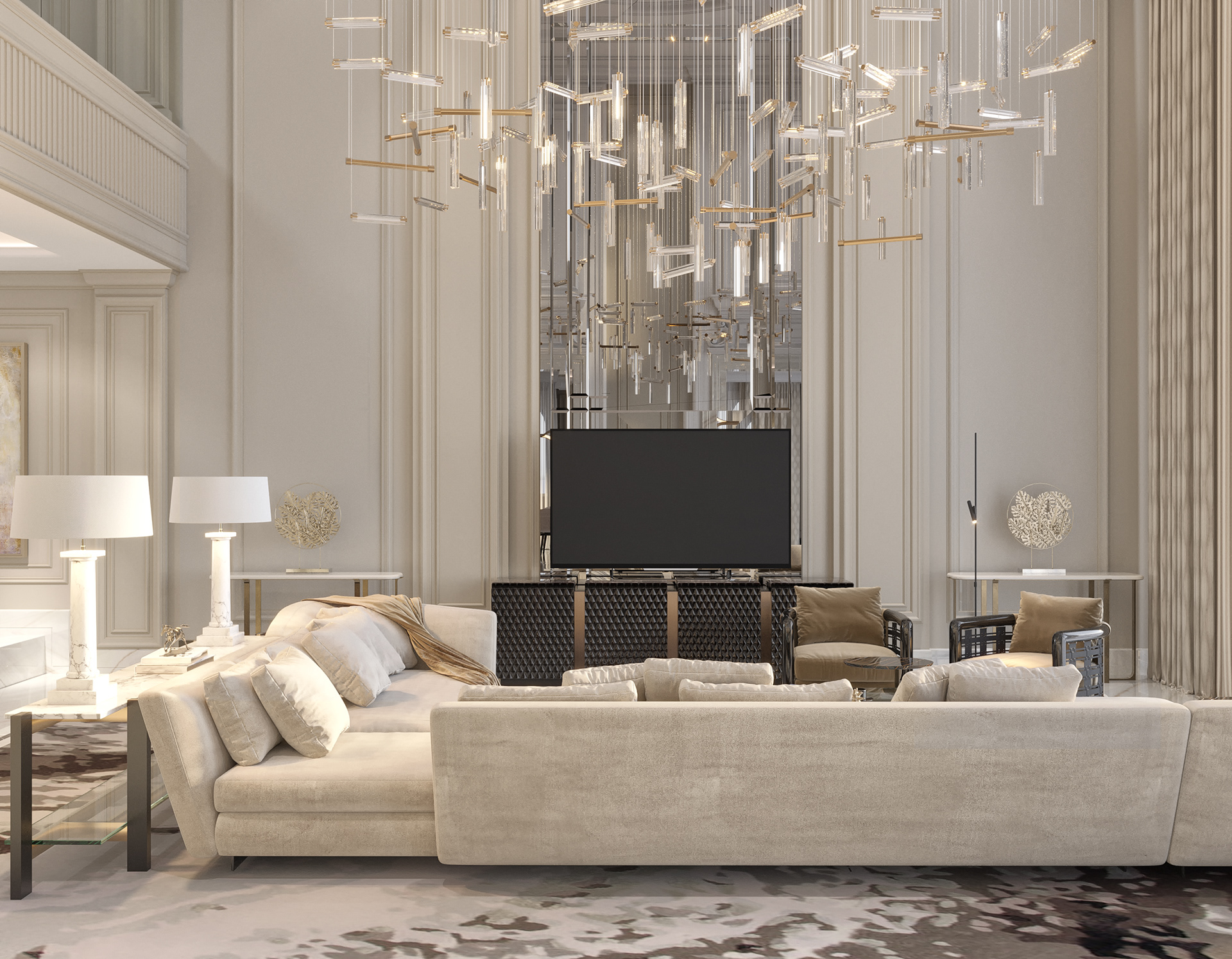 thiết kế thi công nội thất nhà phố tân cổ điển