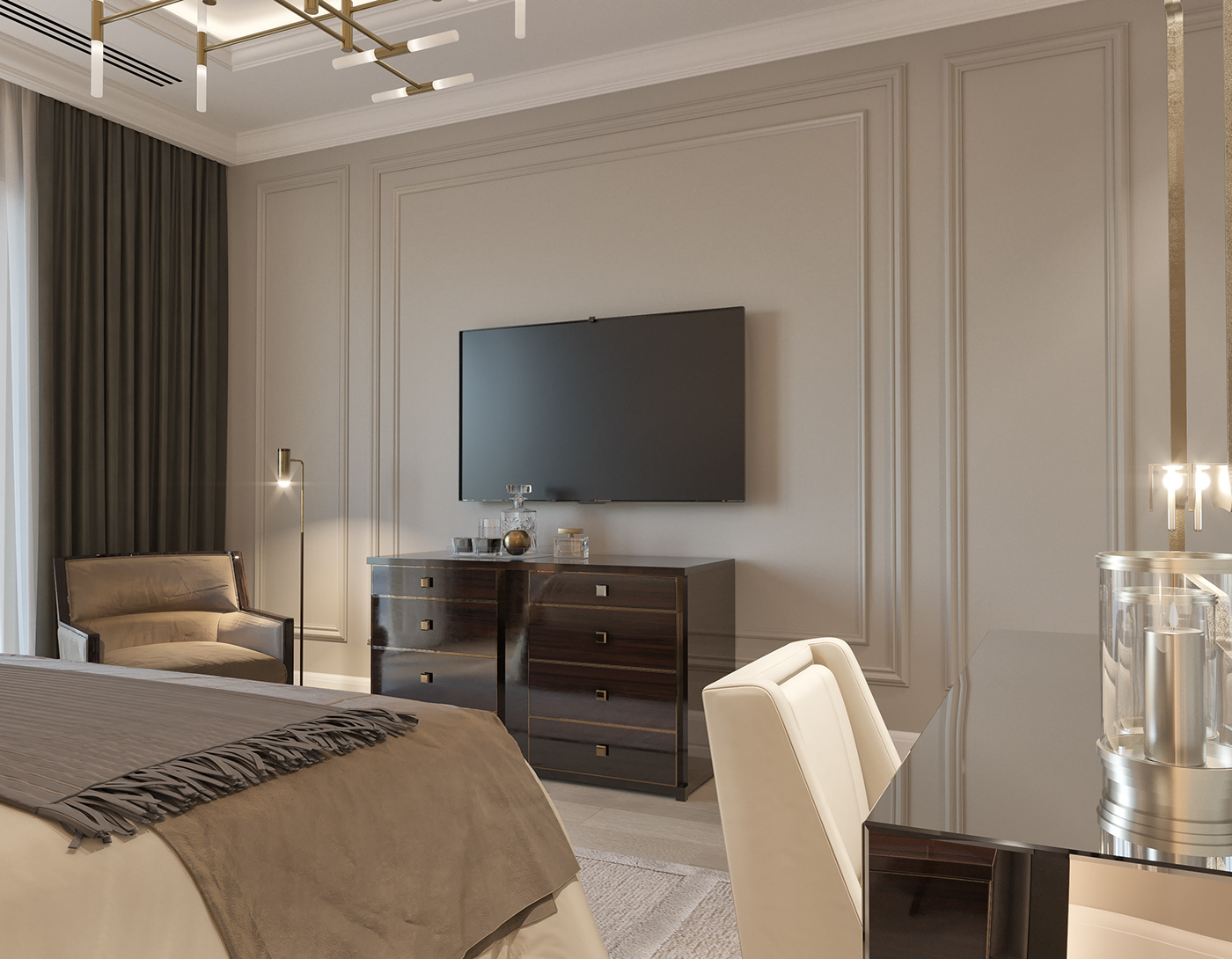 thiết kế thi công nội thất nhà phố tân cổ điển