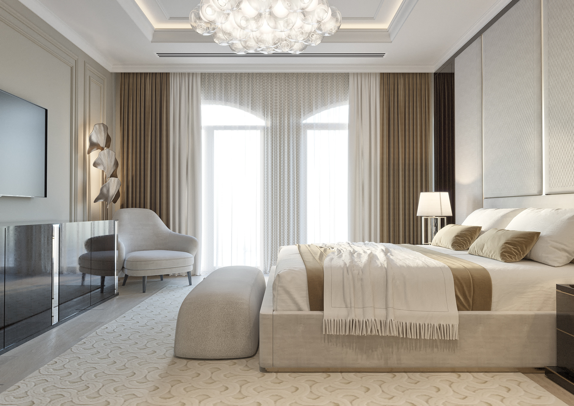 thiết kế thi công nội thất nhà phố tân cổ điển