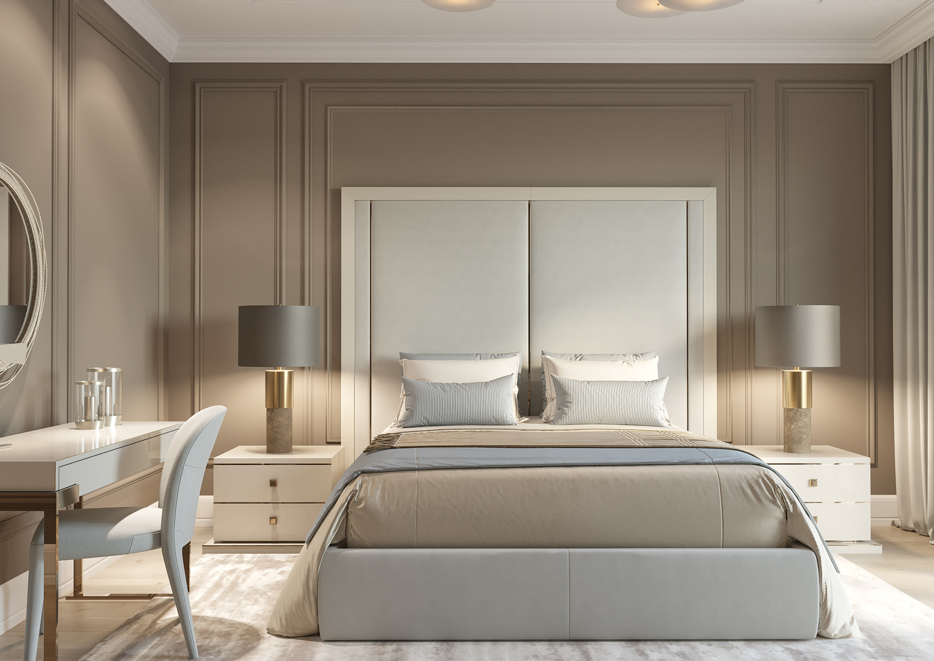 thiết kế thi công nội thất nhà phố tân cổ điển